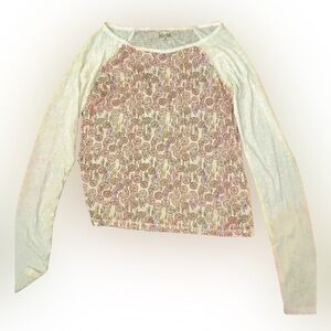 Vintage Dream Catcher Bohemian Print Raglan Top by Mudd Size‎ Medium